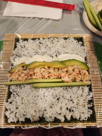 Sushi Making With Chef Luna at a Trendy Local Tavern Review Photo from Cooking Class in Las Vegas 3 4 5