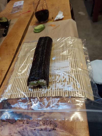 Make Sushi Rolls With Chef Birdie Review Photo from Cooking Class in Sacramento 3 4