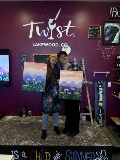 Mountains and Mimosas Review Photo from Paint and Sip in Denver