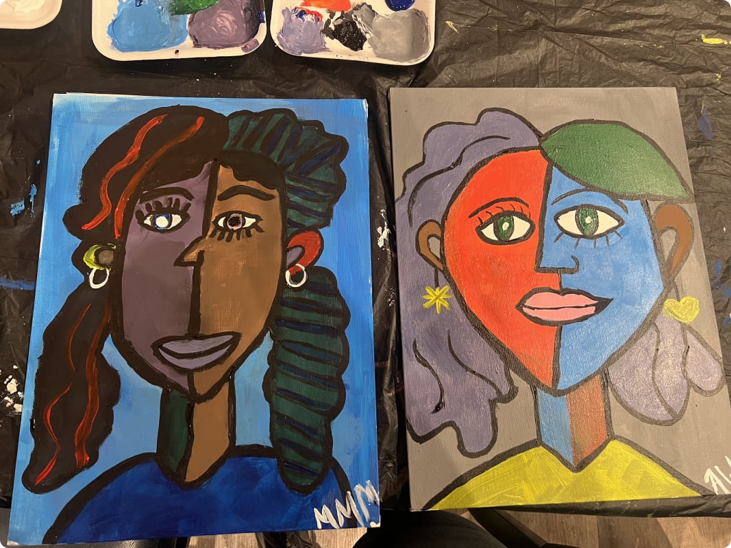 Face the Abstract Review Photo from Paint and Sip in Charlotte