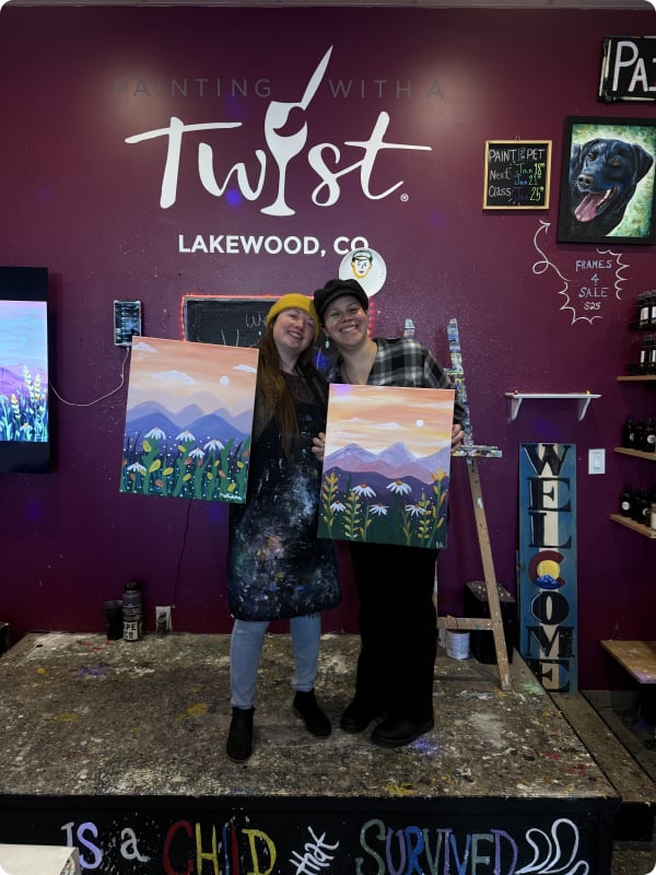 Mountains and Mimosas Review Photo from Paint and Sip in Denver