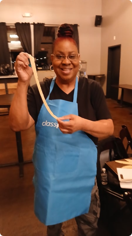 Pasta Making With Chef Tiore Review Photo from Cooking Class in Charlotte