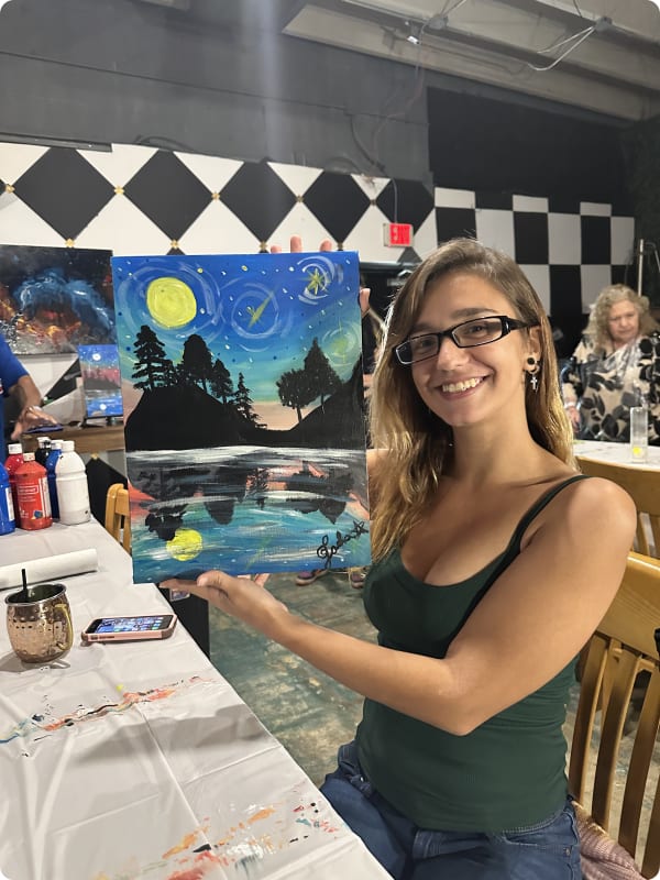 Starry Lake Review Photo from Paint and Sip in San Antonio