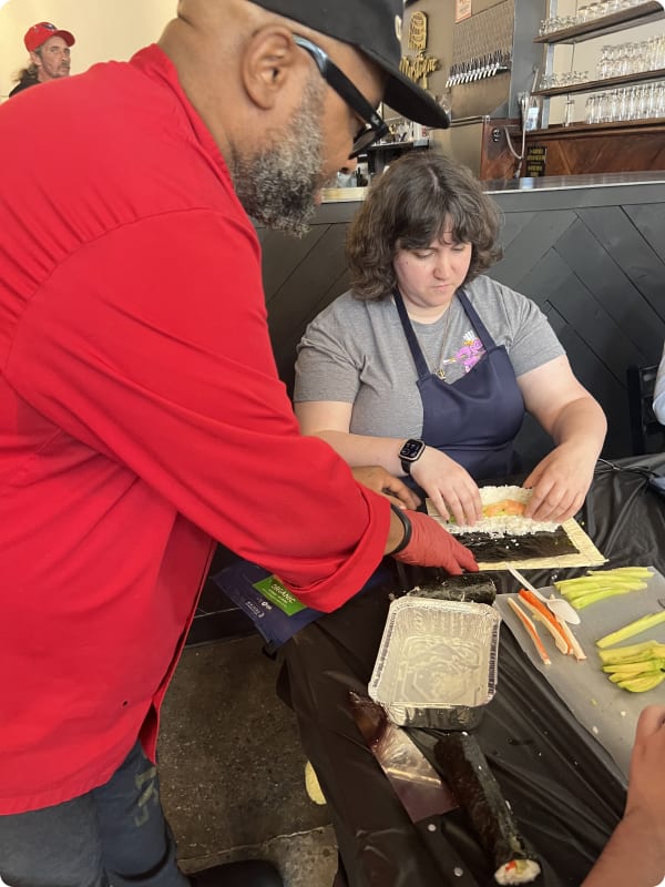 Sushi Rolling for Beginners Review Photo from Cooking Class in Baltimore 2
