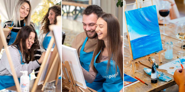 View the collection of Valentine's paint and sip events in Chicago, IL