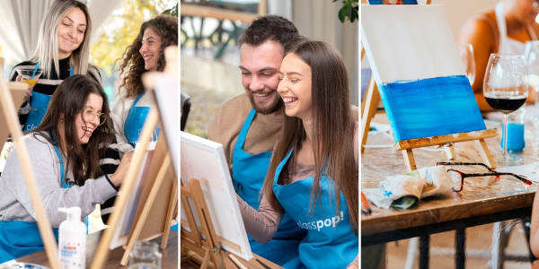 View the collection of Valentine's paint and sip events in Houston, TX