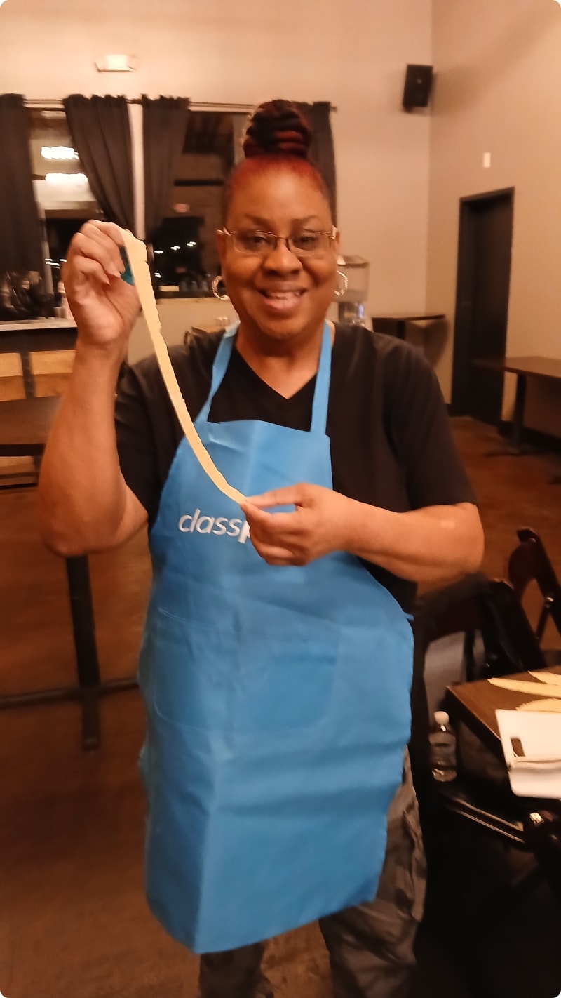 Pasta Making With Chef Tiore Review Photo from Cooking Class in Charlotte