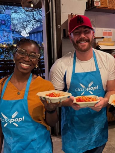 Cooking class participants