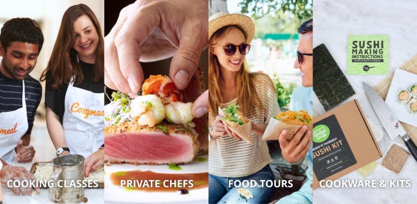 Cooking classes gift cards, Private chefs gift cards, Food tours gift cards, Cookware gift cards