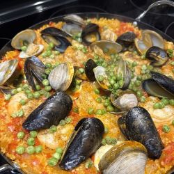 Serving the Spanish Summer Review Photo from Online Cooking Class 2