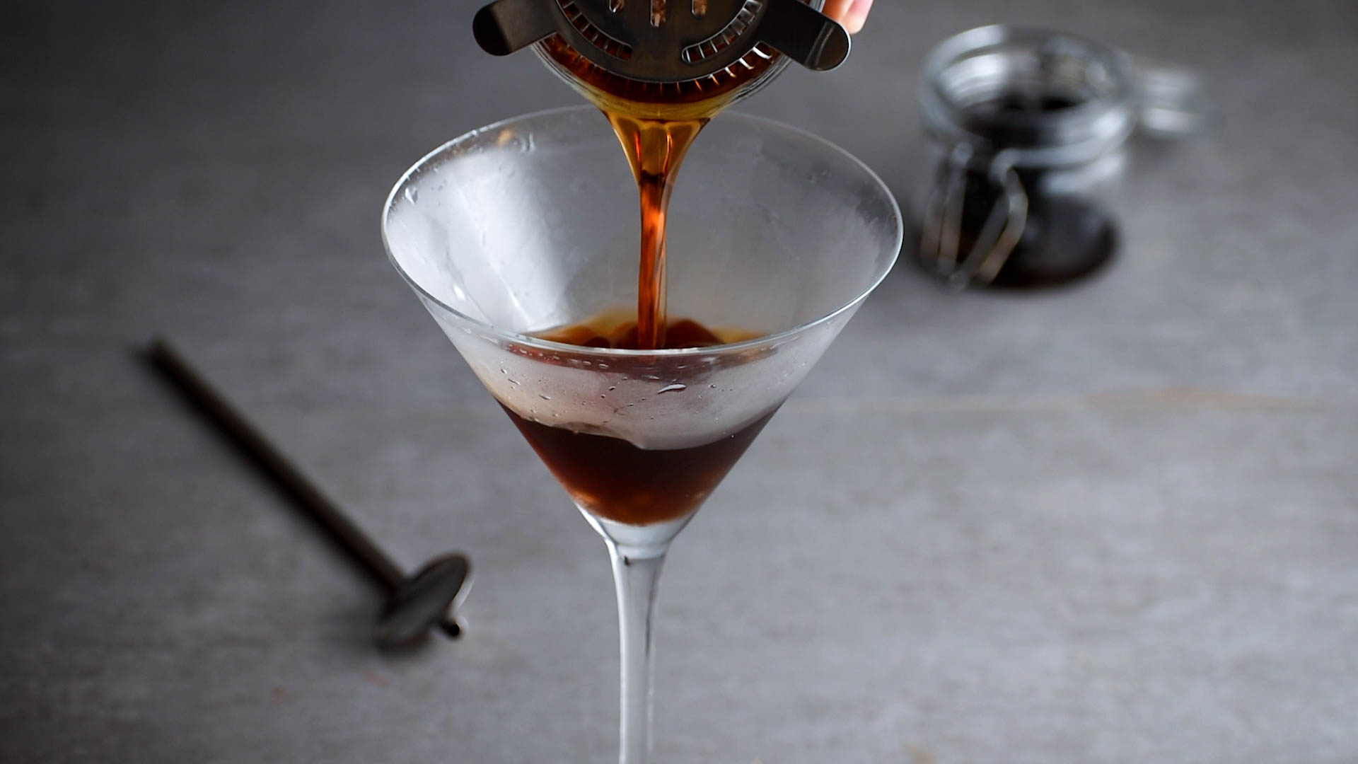 The Black Manhattan Cocktail – Cold Glass