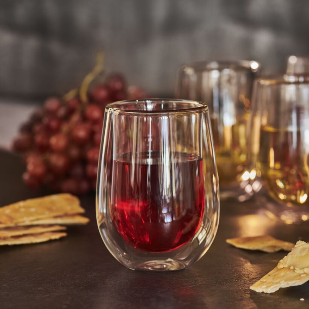 Double-Wall Wine Glasses