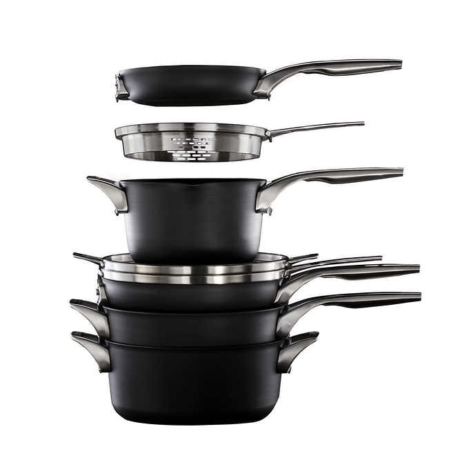 Calphalon Premier Space Saving Stainless Steel 8-Piece Cookware Set 