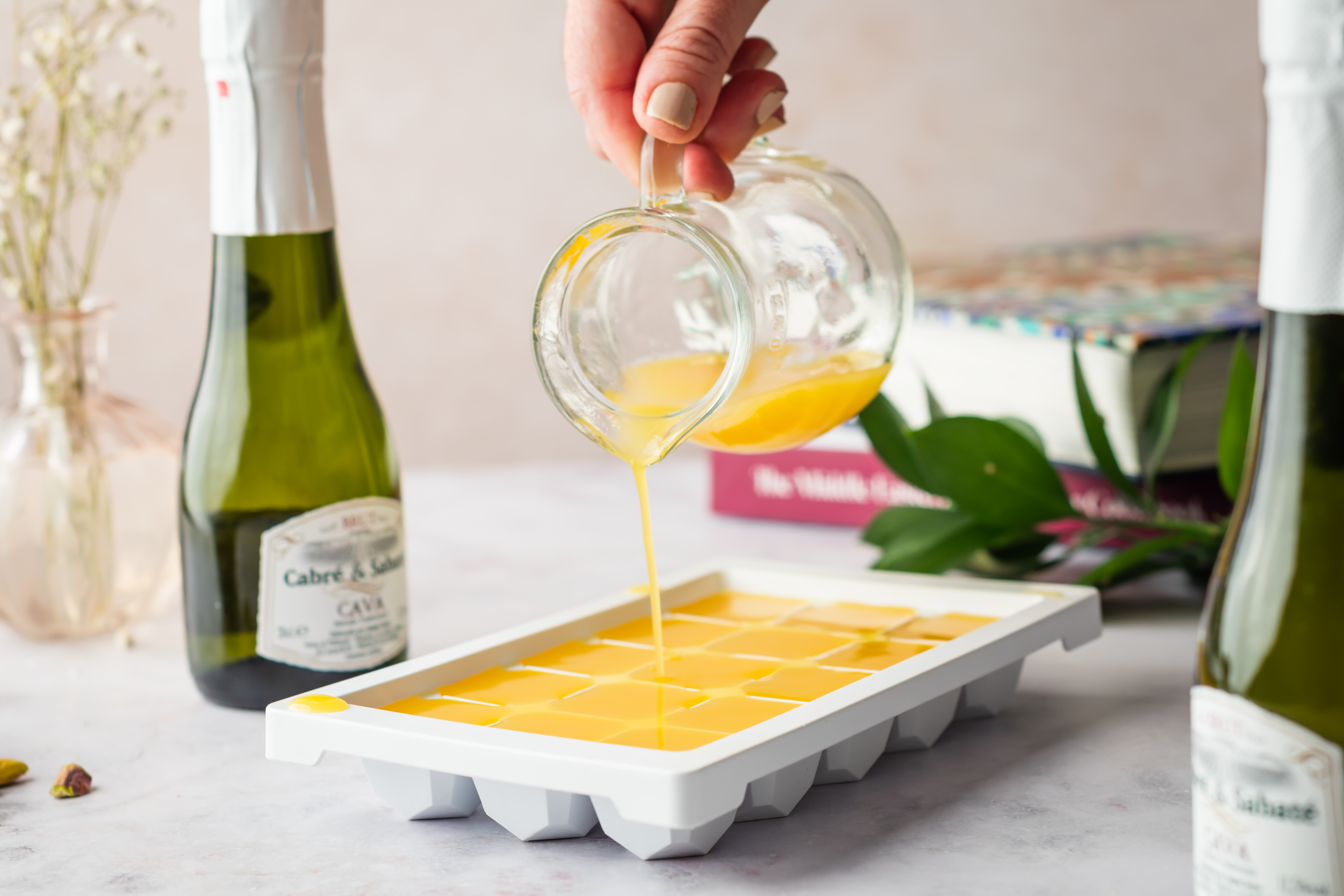 Holiday Mimosas to Make in An Ice Cube Tray