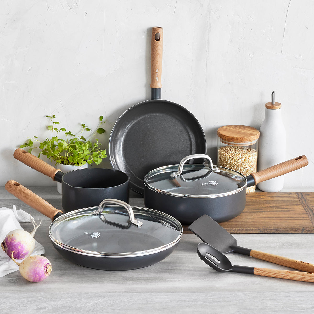 Hudson Ceramic Nonstick 4-Piece Cookware Set