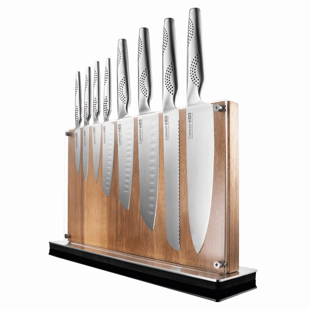 Anolon AlwaysSharp 8 Piece Japanese Steel Knife Block Set with Built-in Sharpener