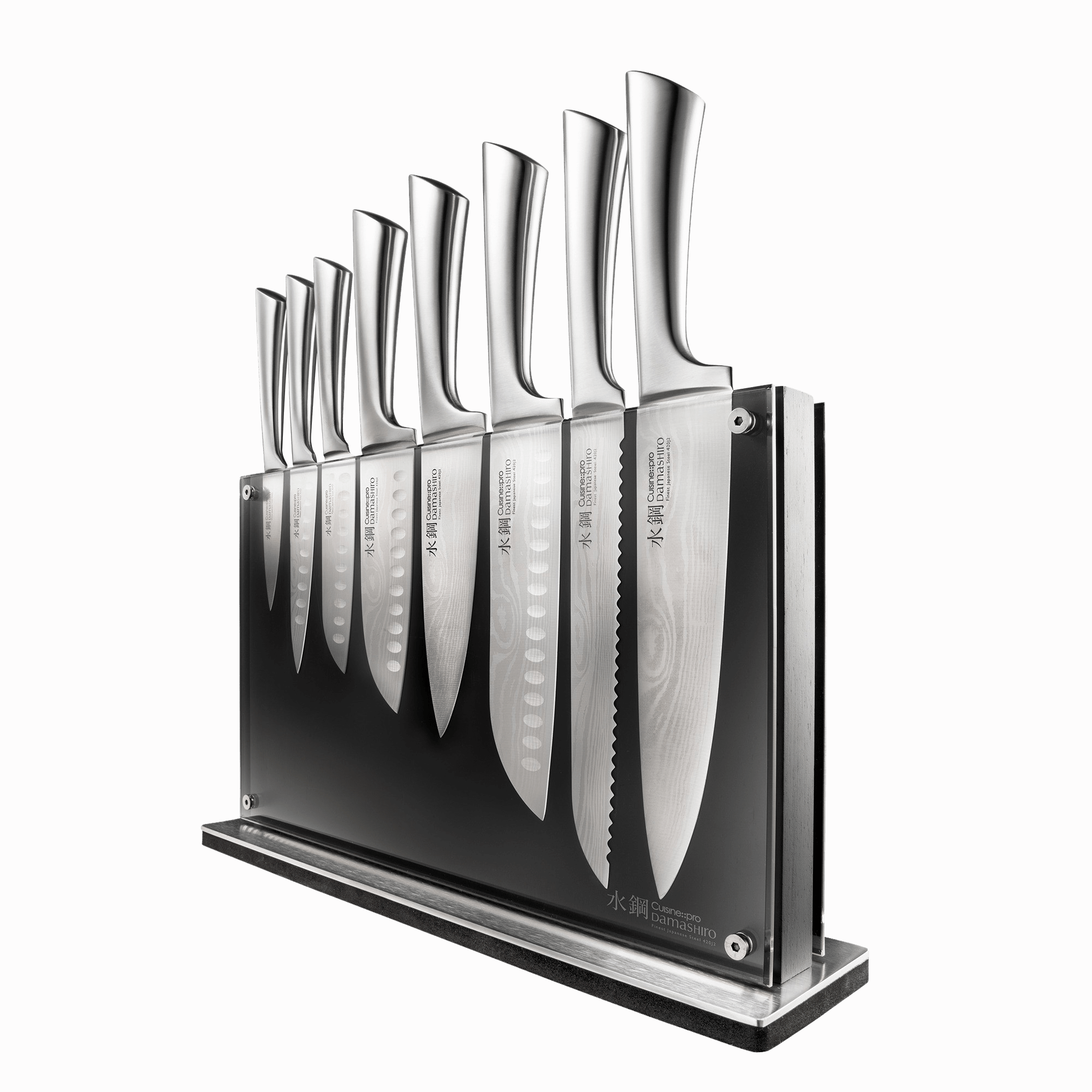 Cuisine::pro Damashiro Emperor Mokuzai 7-Piece Knife Block Set