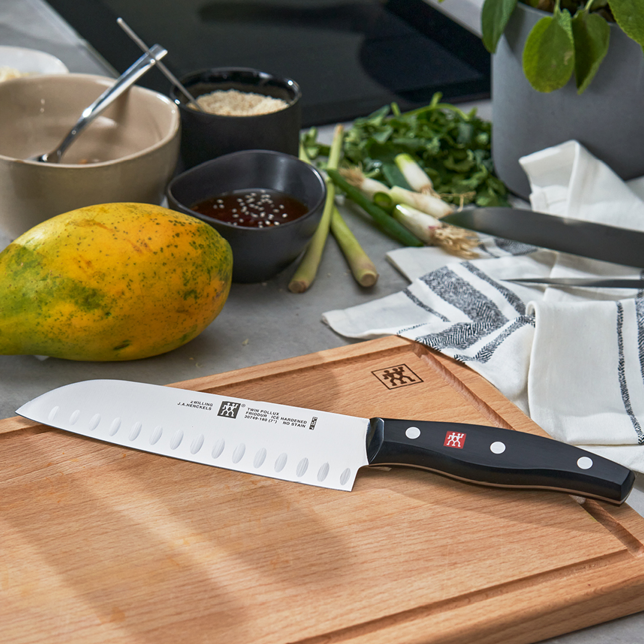 Zwilling J.A. Henckels Pro 5-Inch Hollow Edge Rocking Santoku Knife