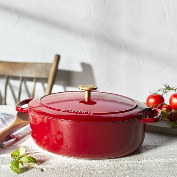 Ballarini Bellamonte Cast Iron 4.75-qt Oval Dutch Oven - Pomodoro Red 