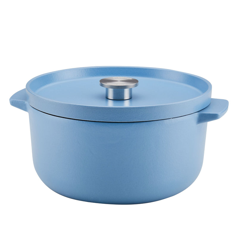 Enamel Dutch Oven, 6-Qt, Blue - Duluth Kitchen Co