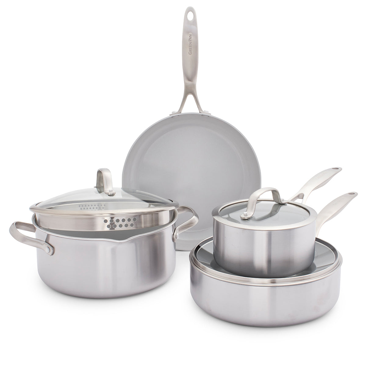 Zwilling Clad CFX 7pc Stainless Steel Ceramic Nonstick Cookware Set |  Dillard's