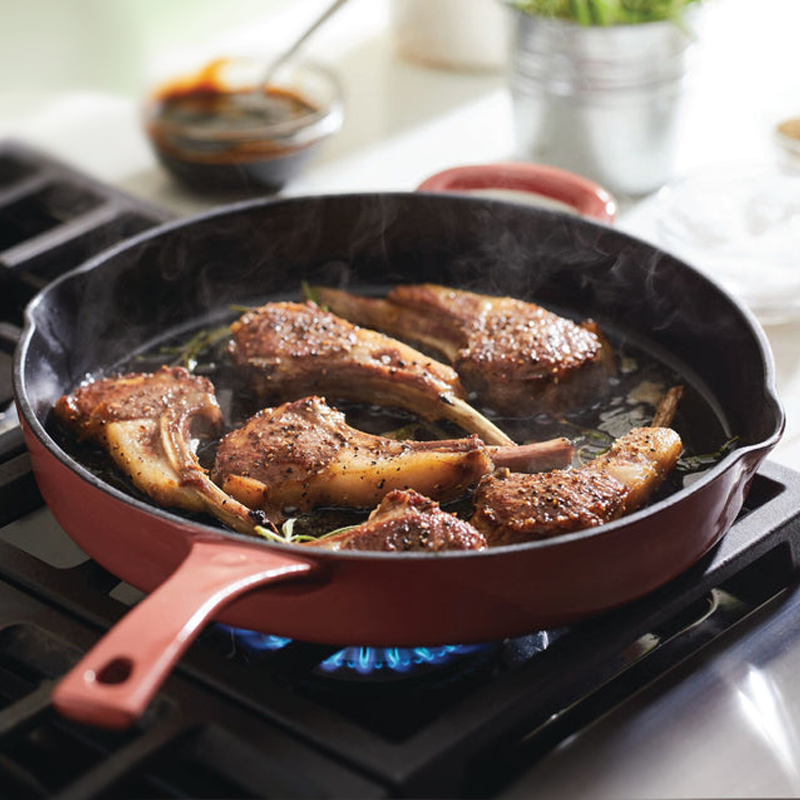 Ayesha Curry Enameled Cast Iron Dutch Oven with Lid, 6 Quart, Anchor Blue 