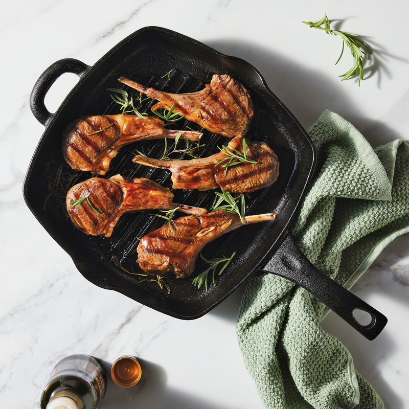 Lodge Seasoned Square Cast Iron Grill Pan - Shop Frying Pans