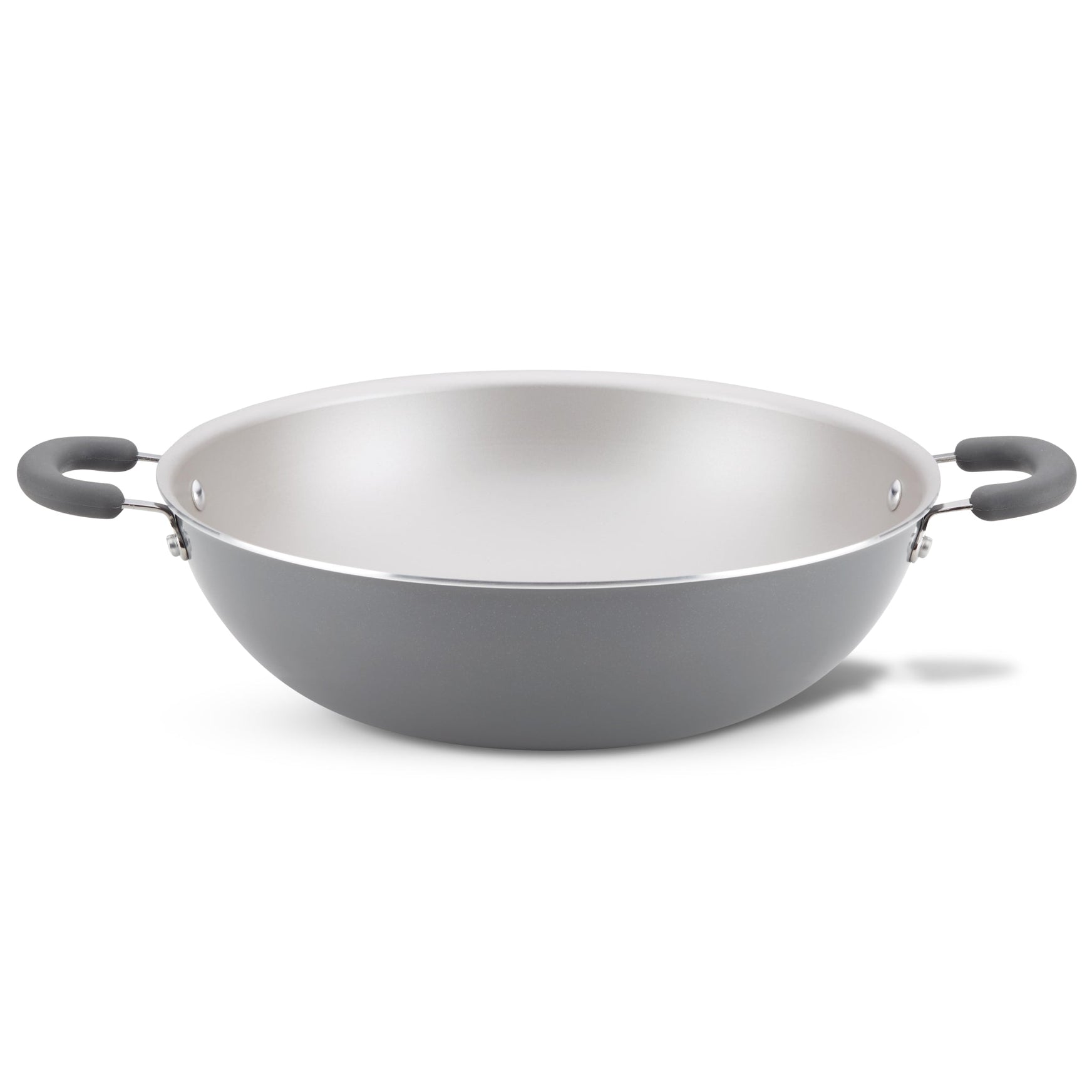 Rachael Ray Gray Create Delicious Hard-Anodized Aluminum Nonstick 12.5 in Deep Skillet