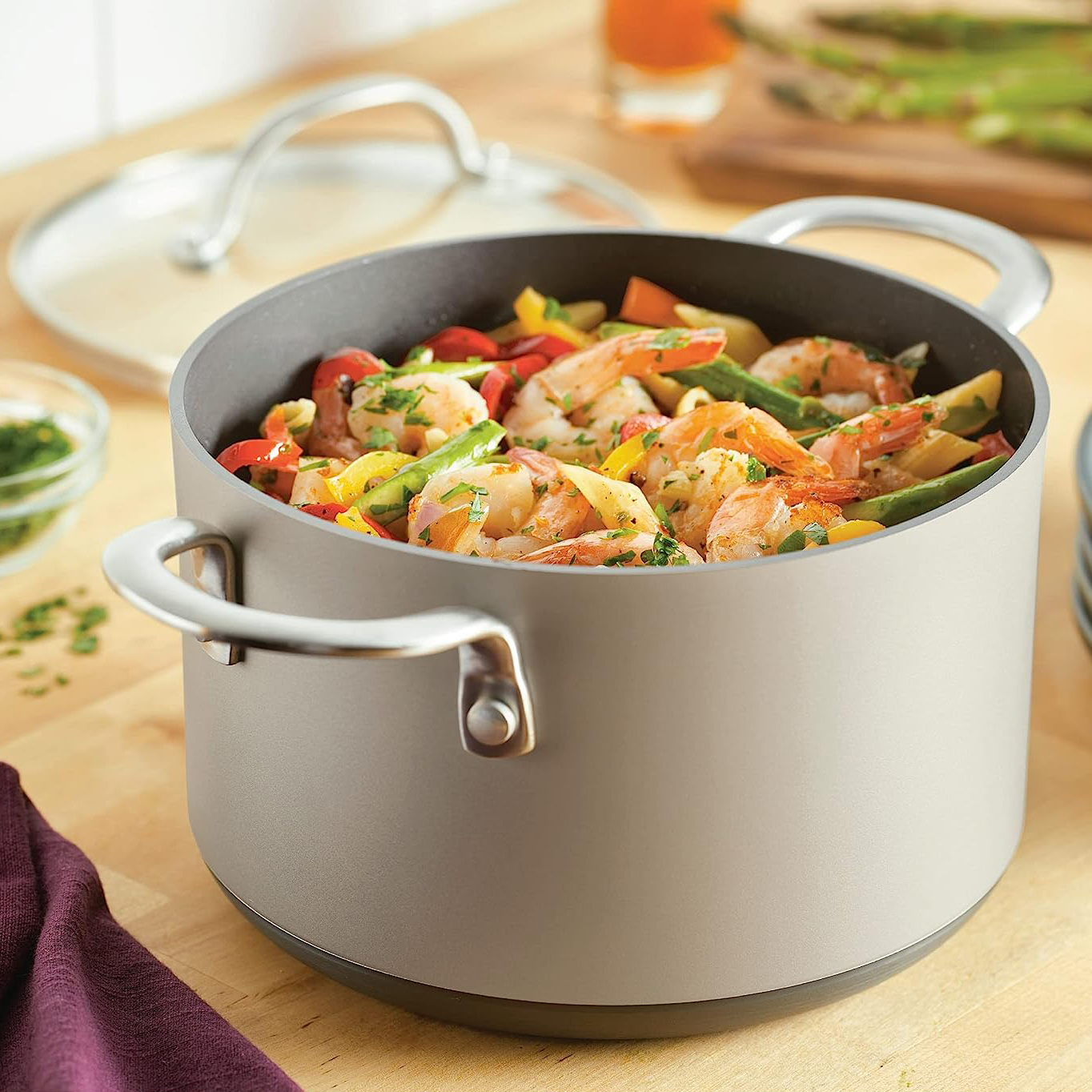 Ayesha Curry Hard-Anodized Nonstick 4-Qt. Saucepot with Lid