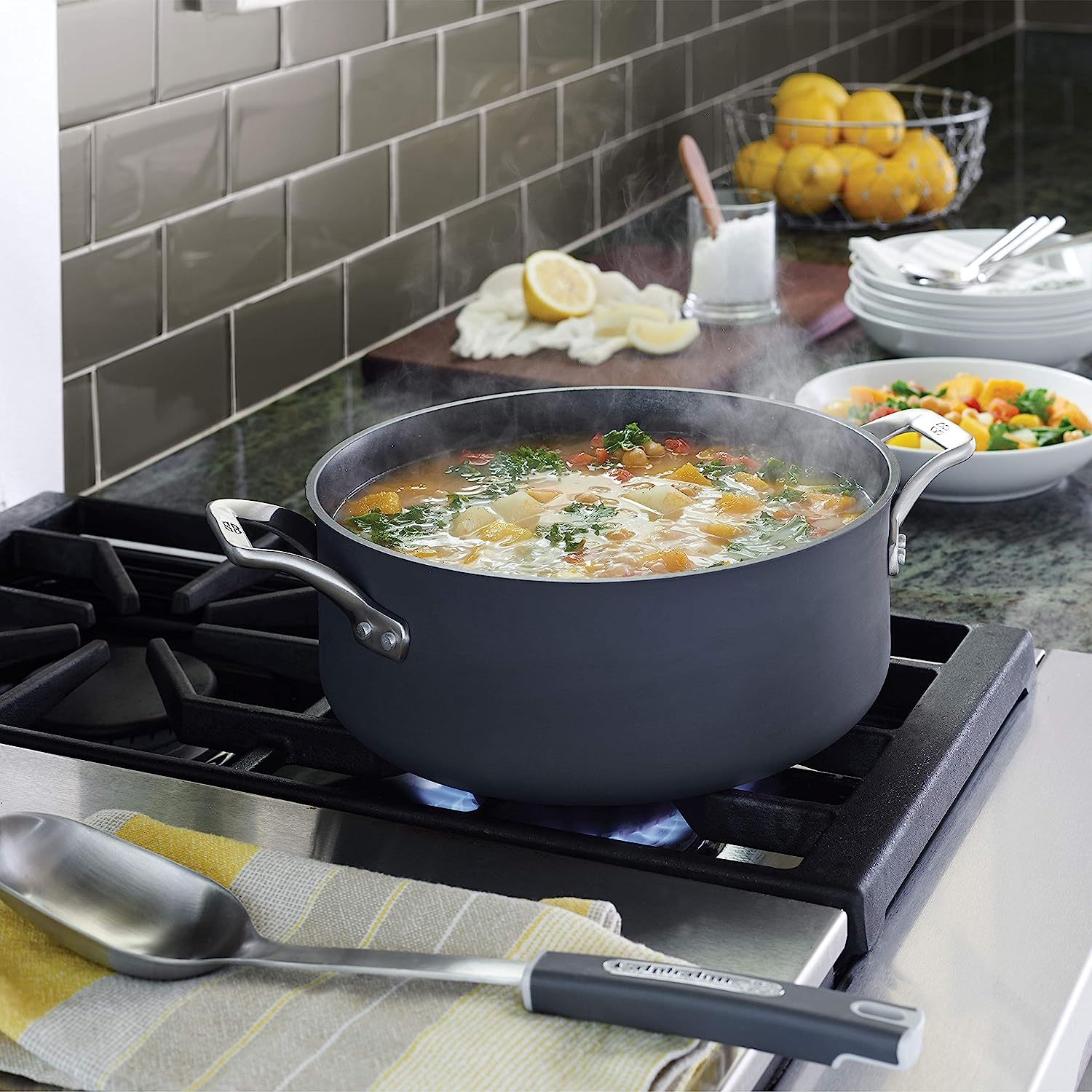 Calphalon Classic 5 qt. Nonstick Aluminum 12 in. All Purpose Saute