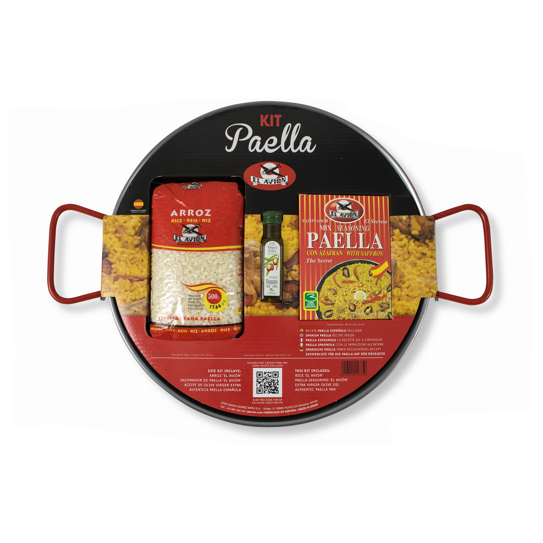 Traditional Paella Kit (Includes Pan & 2 - 8 Person Ingredient Kits) - -  Paella Depot