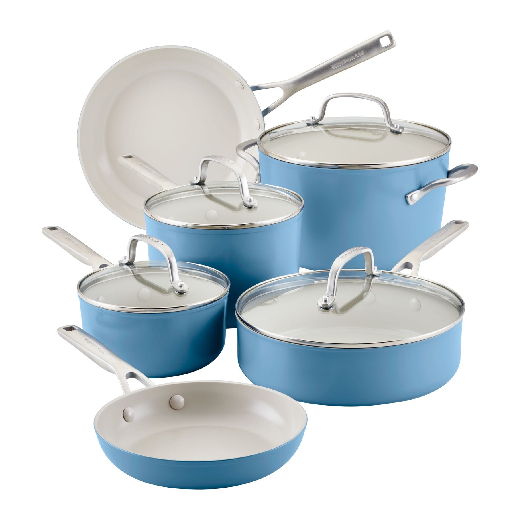 GreenPan Reserve Sky Blue 10-Piece Ceramic Non-Stick Cookware Set