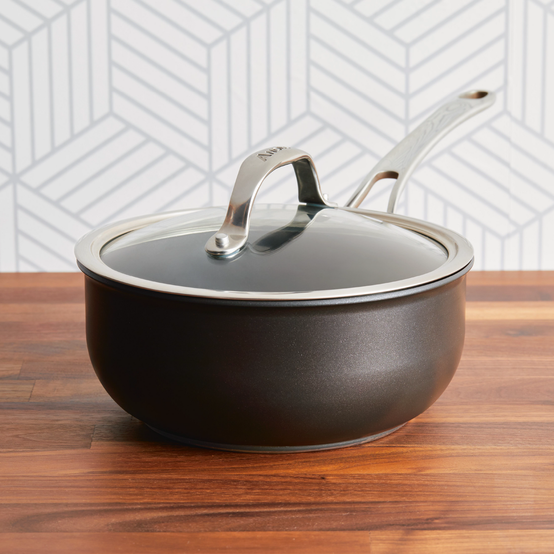 Anolon x Hybrid Nonstick Saute Pan with Lid, 3.5-Quart - Dark Gray