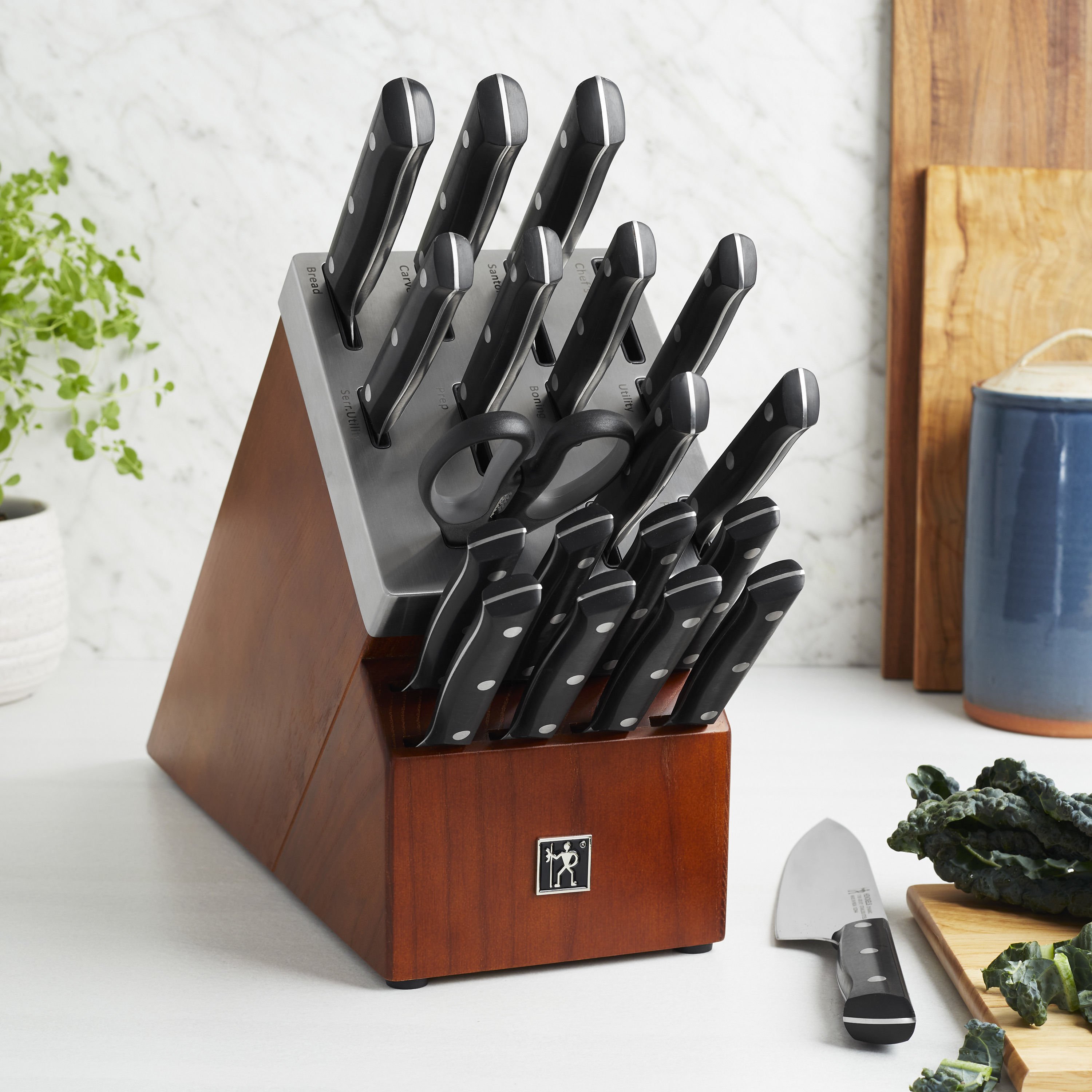 Henckels Dynamic 7-pc, Knife block set, black matte