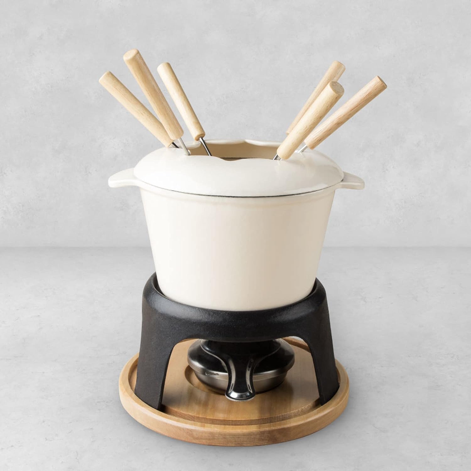 Medium Brushed Stainless Steal Fondue Burner - Fondue Burners