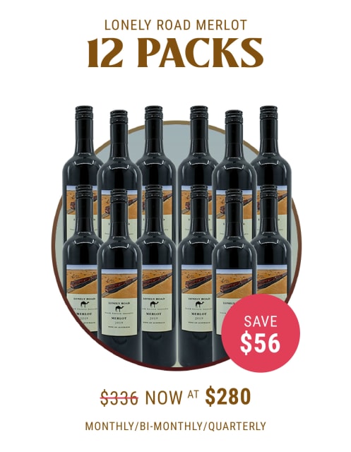 12 Bottles of Lonely Road Merlot - Delivered every 1, 2 or 3 Months