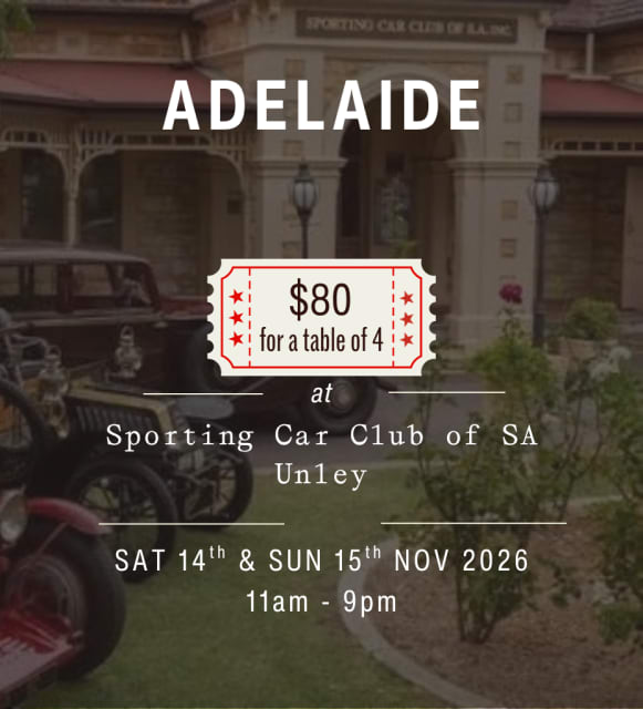 Adelaide Wine Tasting - Sporting Car Club SA - Sat/Sun 14th and 15th Nov