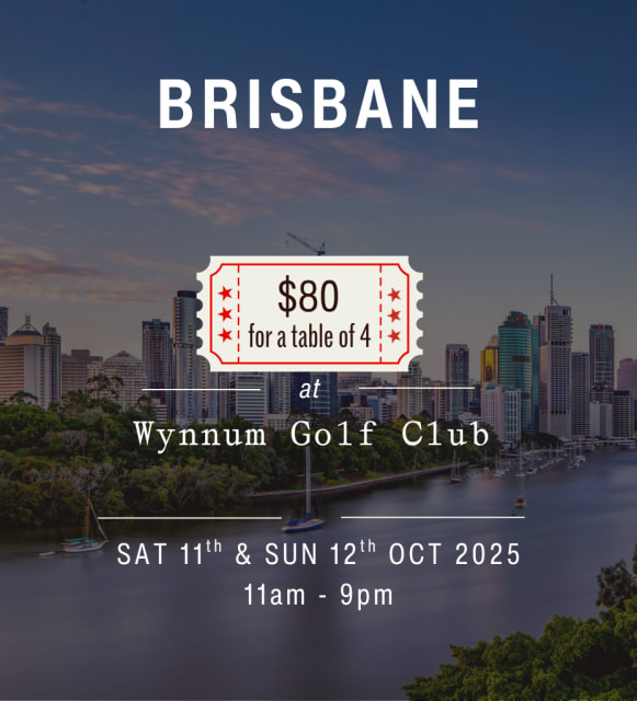 Brisbane Wine Tasting- Wynnum Golf Club - 11th & 12th of October