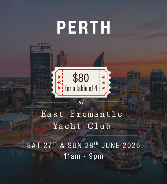 Perth Wine Tasting - East Fremantle Yacht Club 27th & 28th June 2026