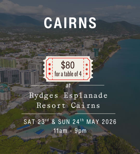 Cairns Wine Tasting - Rydges Esplanade - 23rd & 24th of May 2026