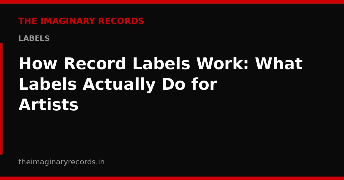How Record Labels Work: What Labels Actually Do for Artists