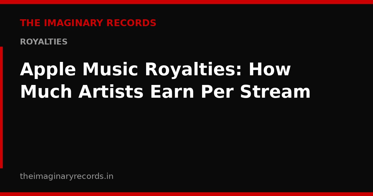 Apple Music Royalties: How Much Artists Earn Per Stream