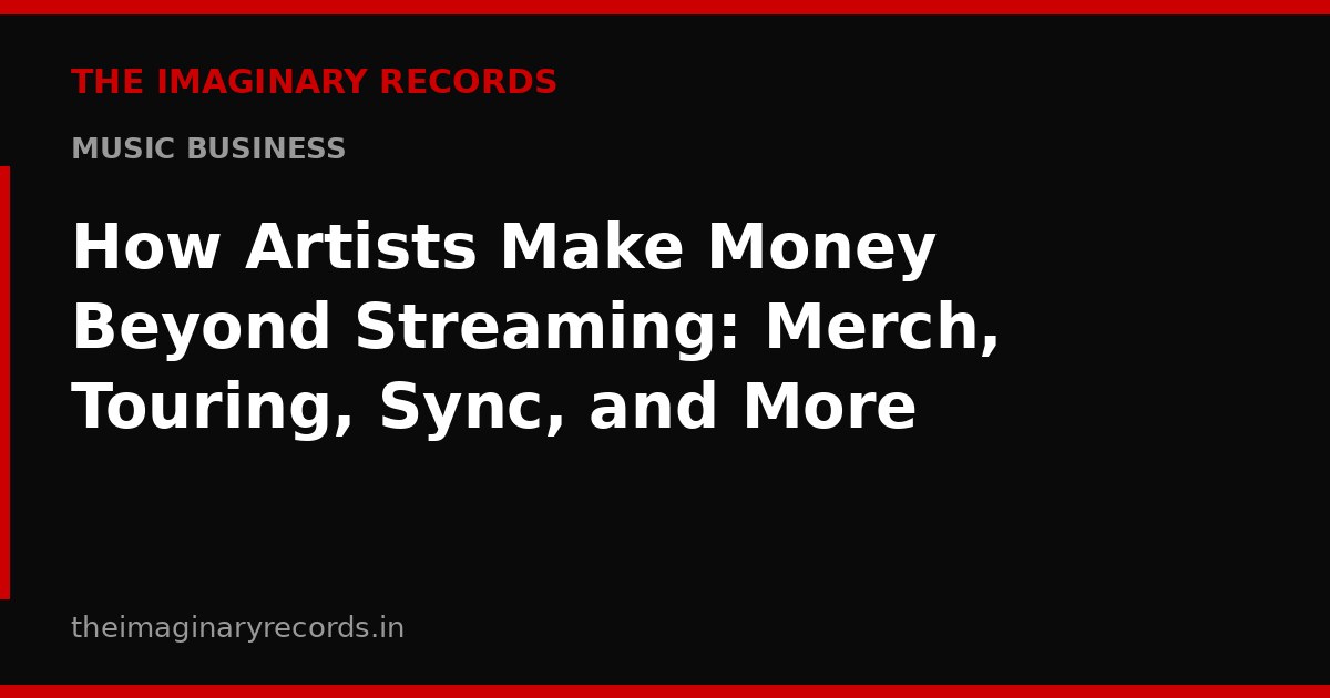 How Artists Make Money Beyond Streaming: Merch, Touring, Sync, and More