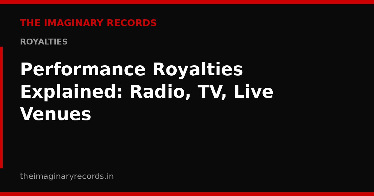 Performance Royalties Explained: Radio, TV, Live Venues