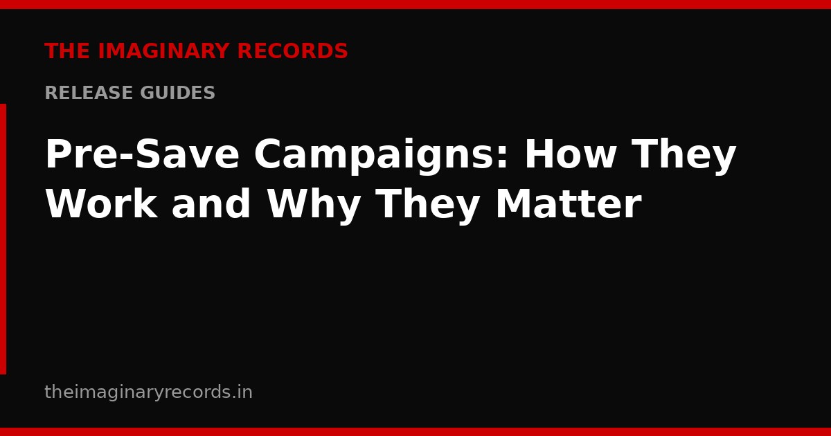 Pre-Save Campaigns: How They Work and Why They Matter