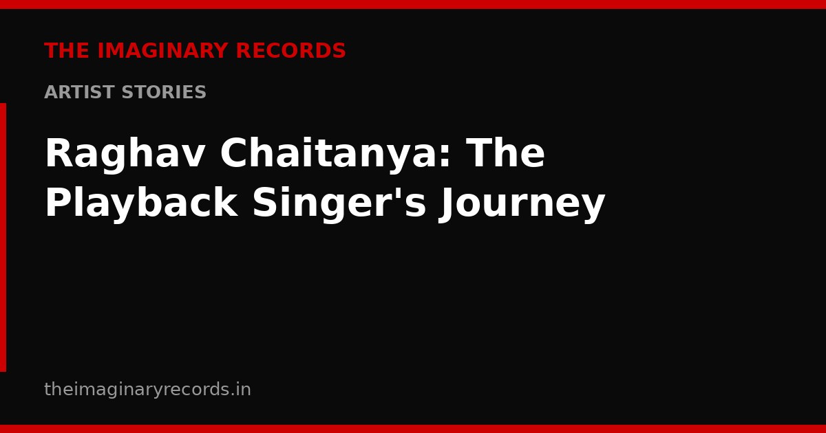 Raghav Chaitanya: The Playback Singer's Journey