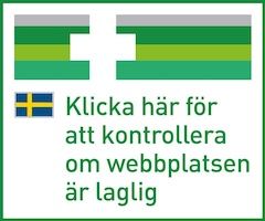 Symbol "Klicka här för att kontrollera om webbplatsen är laglig"
