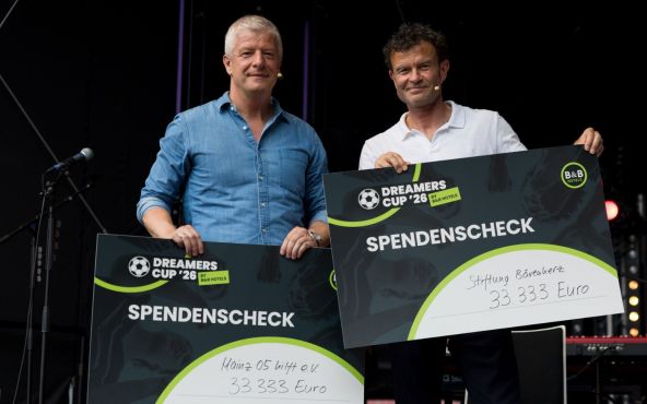 Spendenscheck Dreamers Cup