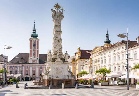 St. Pölten Pestsäule Marktplatz