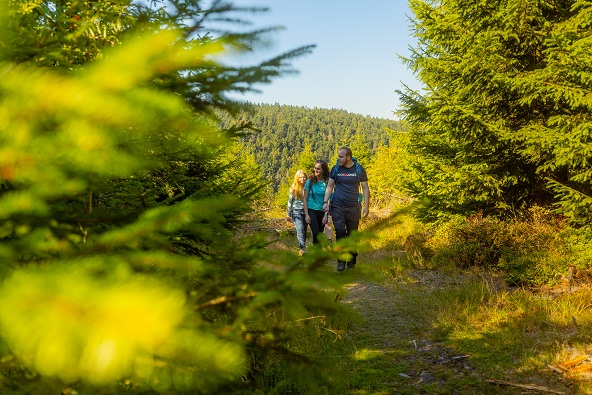Familie beim Wandern